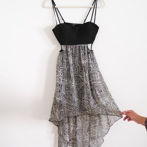 Forever 21 tribal print cut out dress